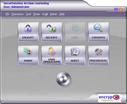 EncryptX SecurDataStor Basic Screenshot